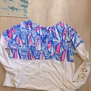 Lilly Pulitzer Sailboat print Finn top size S
